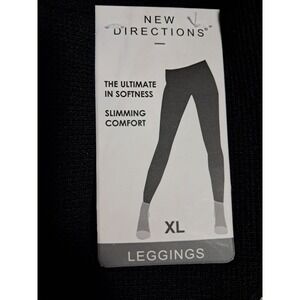 New Directions Flegging, Black, XL, Slimming Comfort, 4" Waist Band